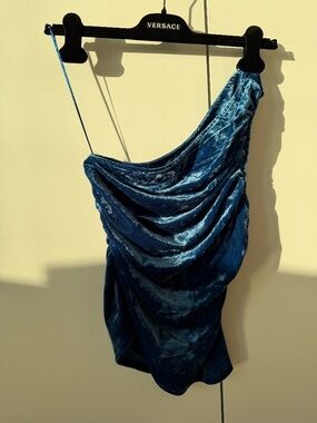 Staud Velvet One Shoulder Top